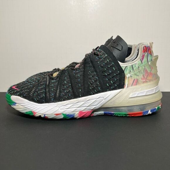 Kids NIKE LeBron XVIII 18 Multi Color Athletic Shoes / 6.5Y - 8 Womens - Picture 4 of 9